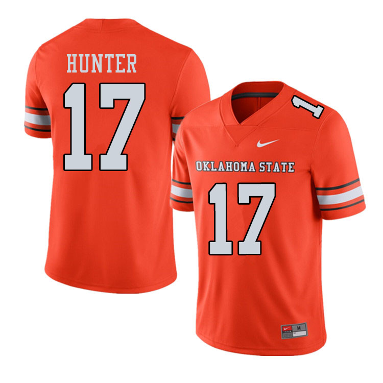 Men #17 Michael Hunter Oklahoma State Cowboys College Football Jerseys Sale-Alternate Orange - Click Image to Close